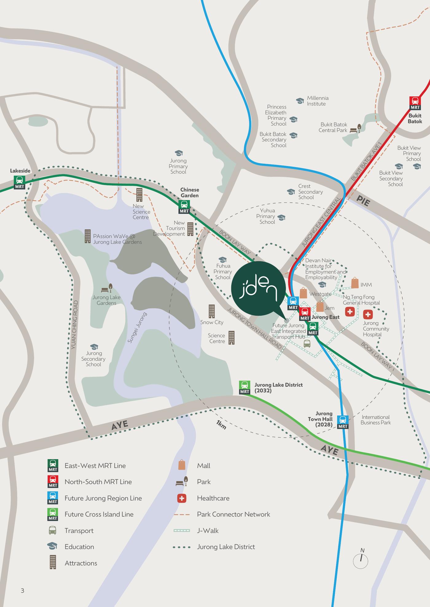 J’den location map